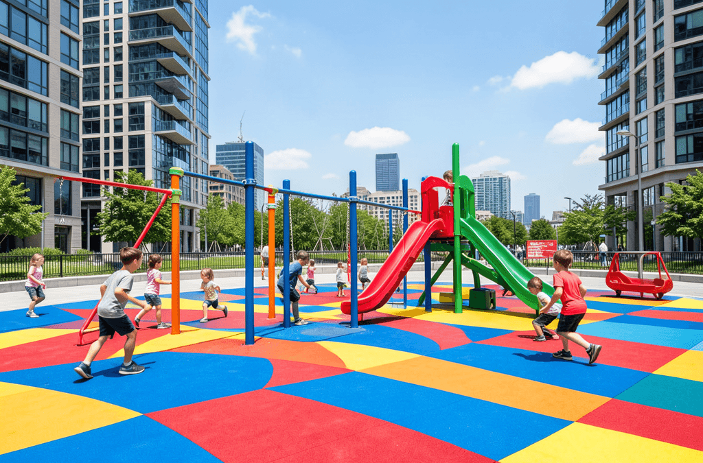 Pavimento de caucho para pistas infantiles urbanas: Guía